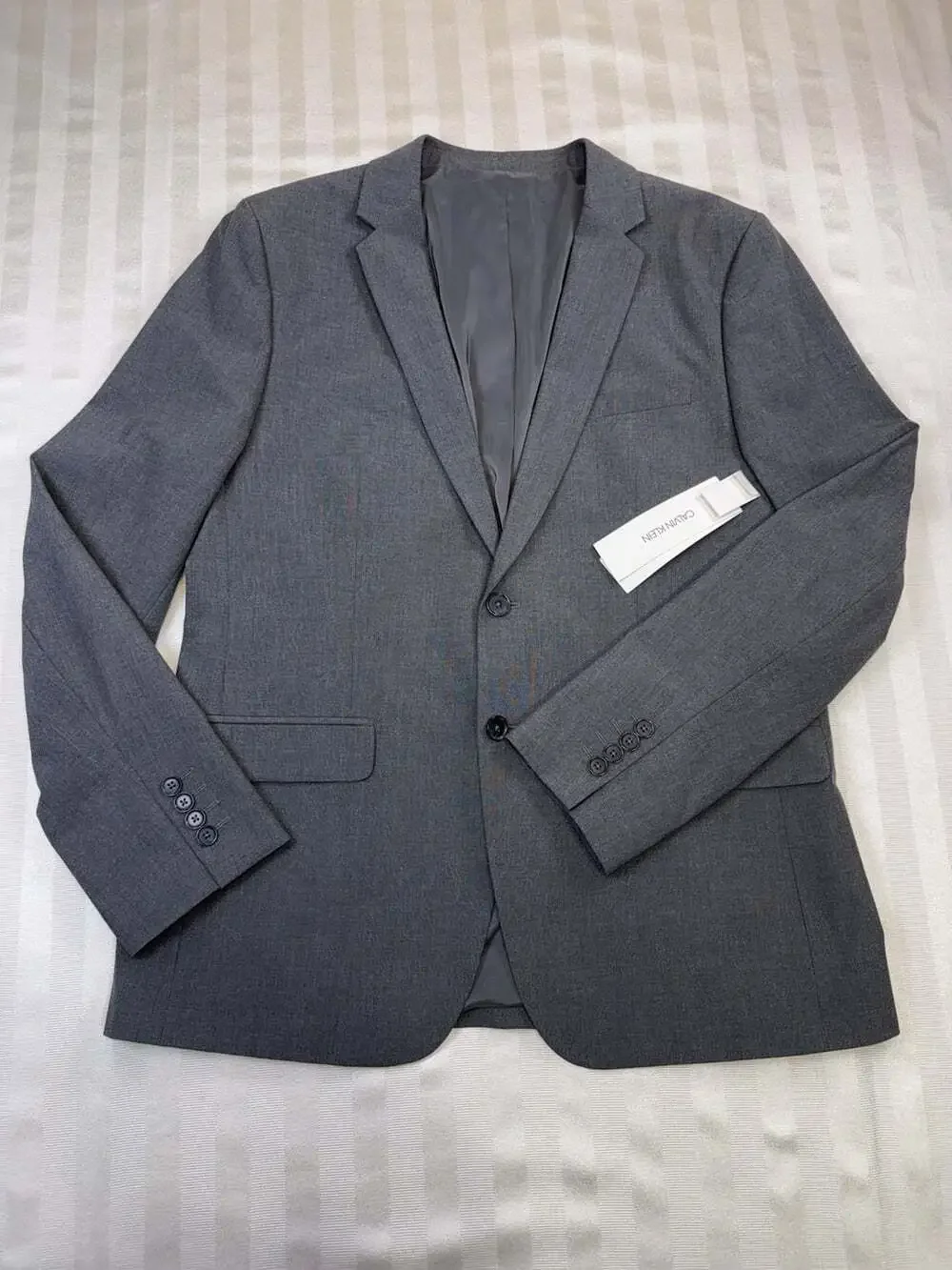 Calvin Klein Men's Size Large Suit  Jacket Sport Coat In Cinder Block NWT